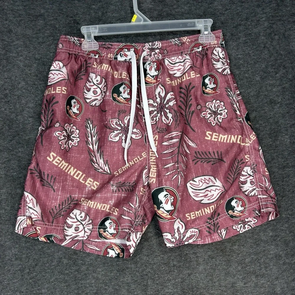 Wes and Willy Swim Trunks Men M Florida State‎ University FSU Lined Shorts